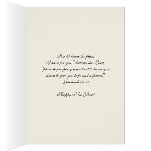 Happy New Year Jesus Religious Rosary Scripture (Innen (Rechts))