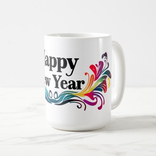 Happy New Year Kaffeetasse (VorderseiteRechts)