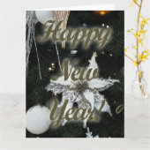 Happy New Year Karte (Gelbe Blume)