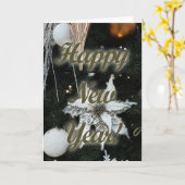 Happy New Year Karte (Gelbe Blume)