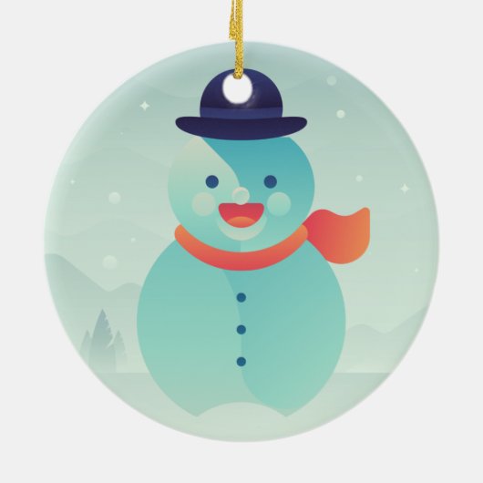 Happy New Year Keramik Ornament (Hinten)