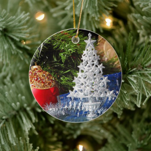 Happy New Year Keramik Ornament (Baum)