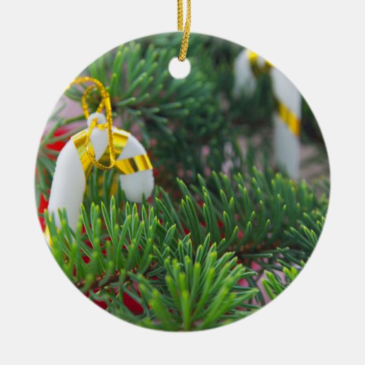 Happy New Year Keramik Ornament (Vorne)