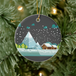 Happy New Year Keramik Ornament