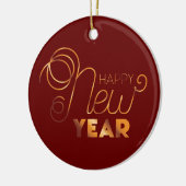 Happy New Year Keramik Ornament (Links)