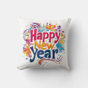 Happy New Year Kissen