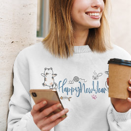 Happy New Year Kittens Sweatshirt