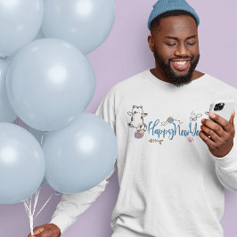 Happy New Year Kittens Sweatshirt