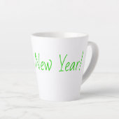 Happy New Year Latte Tasse (Rechte Ecke)