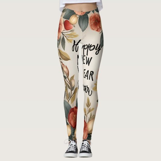Happy New Year Leggings Design (Vorderseite)