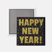 Happy New Year Magnet (Vorderseite/Rückseite)