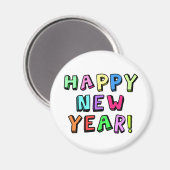 Happy New Year Magnet (Vorderseite/Rückseite)