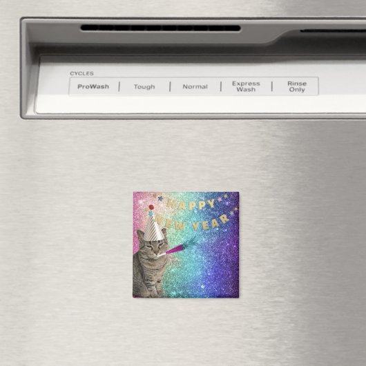 Happy New Year Magnet (In Situ (Geschirrspüler))