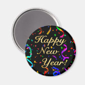 "Happy New Year!" Magnet (Vorderseite/Rückseite)