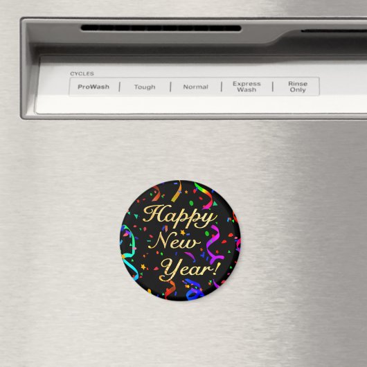 "Happy New Year!" Magnet (In Situ (Geschirrspüler))