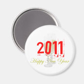 Happy New Year Magnet Template (Vorderseite/Rückseite)