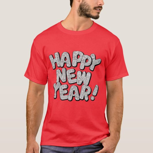 Happy New Year Man's T Shirt (Vorderseite)