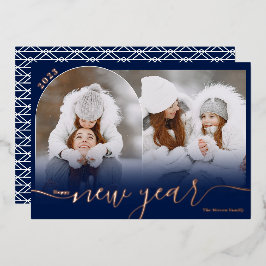 Happy New Year Marine 2 Foto Arch Overlay Collage Folien Feiertagskarte