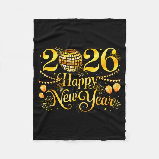 Happy New Year Matching New Year Eve Party Disco B Fleecedecke (Vorderseite)