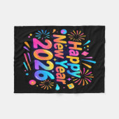 Happy New Year, Merry Christmas Fleecedecke (Vorderseite (Horizontal))