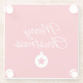 Happy New Year Merry Christmas Holiday Season Glasuntersetzer (Rückseite)