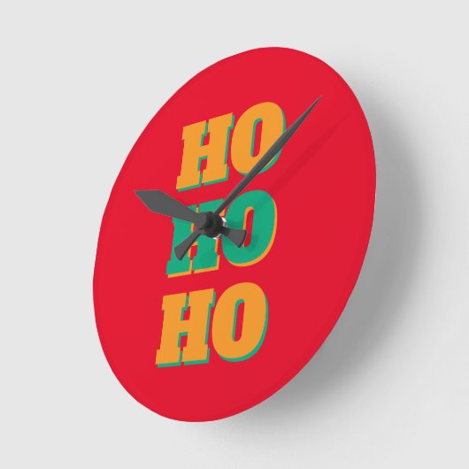 Happy New Year Merry Christmas Holiday Season HoHo Runde Wanduhr (Winkel)