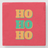 Happy New Year Merry Christmas Holiday Season HoHo Steinuntersetzer (Vorderseite)