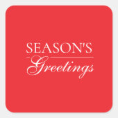 Happy New Year Merry Christmas Holiday Season Quadratischer Aufkleber (Vorderseite)