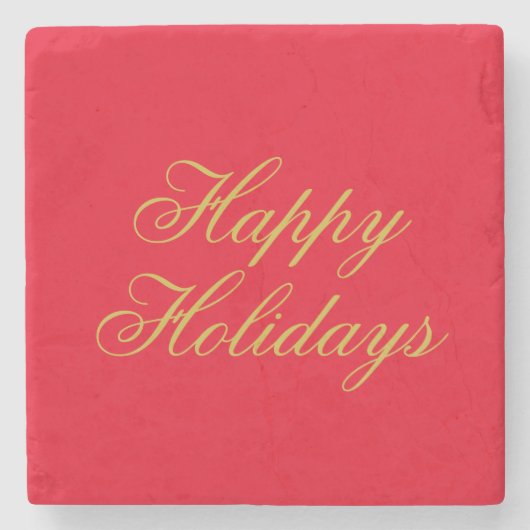 Happy New Year Merry Christmas Holiday Season Steinuntersetzer (Vorderseite)