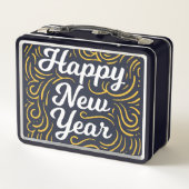 Happy New Year Metall Brotdose (Rückseite)