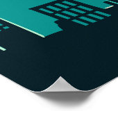 Happy New Year Mid Century Moderner Stil Poster (Ecke)