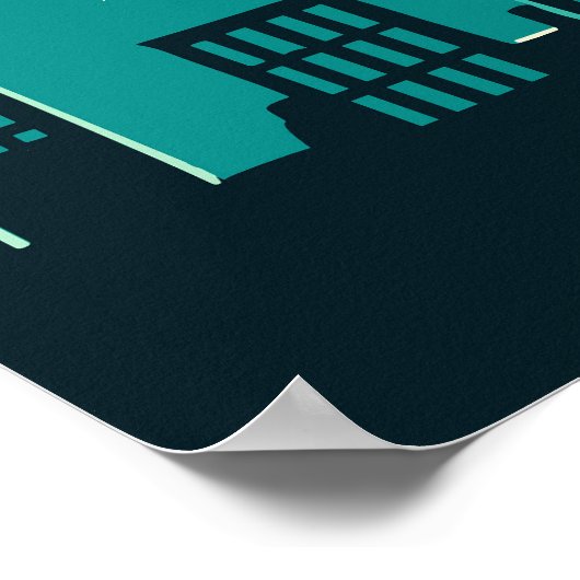 Happy New Year Mid Century Moderner Stil Poster (Ecke)