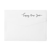 Happy New Year Minimal handgeschriebenes Skript (Rückseite)