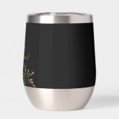 Happy New Year minimalistische Feuerwerk schwarz (Rückseite)