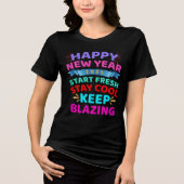 Happy New Year mit Custom Year Tri-Blend Shirt (Vorderseite)