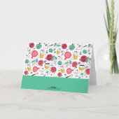 Happy New Year - mit Firmenlogo Grußkarte Dankeskarte (Rückseite)