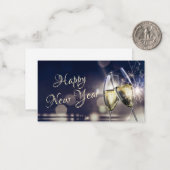 Happy New Year Mitteilungskarte (Vorderseite/Rückseite Beispiel)