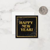 Happy New Year Mitteilungskarte (Vorderseite/Rückseite Beispiel)