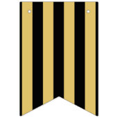 Happy New Year Modern Black Gold Party Wimpelkette (Erste Fahne)