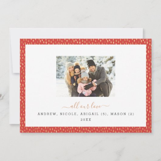 Happy New Year Modern Elegante Red Simple Card Einladung (Rückseite)