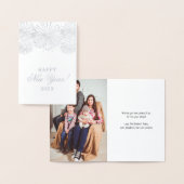 Happy New Year! Modern Fireworks Foto Folienkarte (Anzeige)