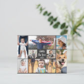 Happy New Year Modern Foto Card Einladung (Stehend Vorderseite)