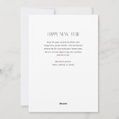 Happy new year modern Foto Feiertagskarte (Rückseite)