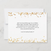 Happy New Year Modern Gold Foto Card Mitteilungskarte (Rückseite)