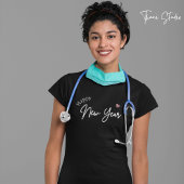 Happy New Year Modern Minimalistisch Typografy Bla T-Shirt