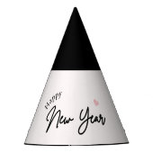 Happy New Year Modern Minimalistisch Typografy Whi Partyhütchen (Vorderseite)