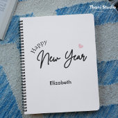 Happy New Year Modern Minimalistisch Typografy Whi Planer