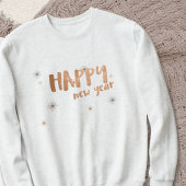 Happy New Year Modern Rose Gold Typografie Sweatshirt