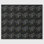 Happy New Year Modern Script Chic Gold Sternexplos Geschenkpapier (Flach)