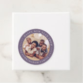 Happy New Year Modern Simple Chic Family Foto Geschenkanhänger (Beispiel)